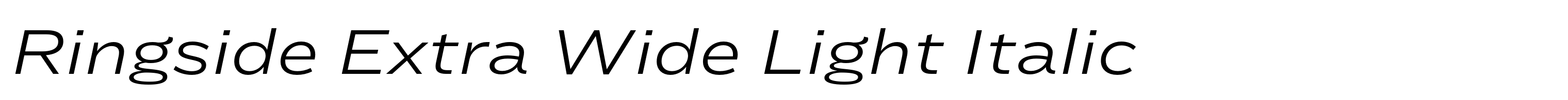 Ringside Extra Wide Light Italic